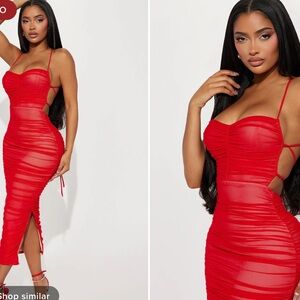 NWT Life After Love Mesh MIDI Dress